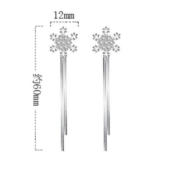 925 sterling silver Hollow Flowers Exaggerated Pop Earrings for women, J159 - Picture 6 of 6